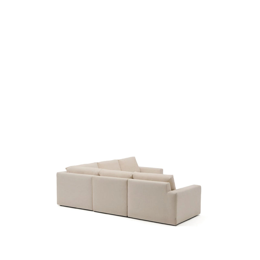 Modulares 5-Sitzer-Ecksofa Alea mit Bezug aus Chenille in Beige, 310 x 310 cm von Kave Home – Bild 5