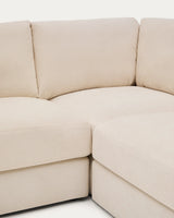Modulares 5-Sitzer-Ecksofa Alea mit Bezug aus Chenille in Ecru, 310 x 310 cm von Kave Home – Produktbild 8