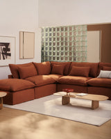 Modulares 6-Sitzer-Ecksofa Anarela mit abnehmbarem Bezug aus 100 % Leinen, 307 x 347 cm, FSC Mix Credit von Kave Home – Bild 1