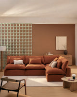 Modulares 6-Sitzer-Ecksofa Anarela mit abnehmbarem Bezug aus 100 % Leinen, 327 x 217 cm / 217 x 327 cm, FSC Mix Credit von Kave Home – Bild 1