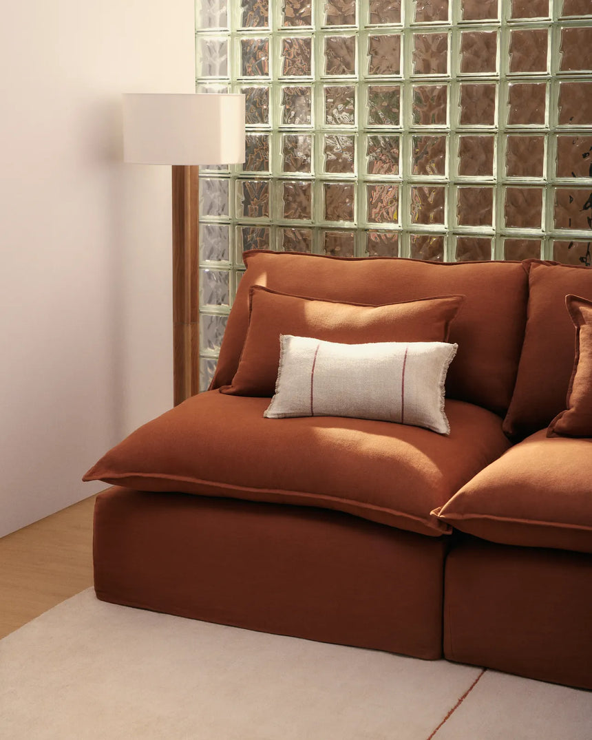 Modulares 6-Sitzer-Ecksofa Anarela mit abnehmbarem Bezug aus 100 % Leinen, 327 x 217 cm / 217 x 327 cm, FSC Mix Credit von Kave Home – Bild 2
