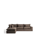 Modulares 6-Sitzer-Ecksofa Anarela mit abnehmbarem Bezug aus 100 % Leinen in Taupe, 307 x 347 cm, FSC Mix Credit von Kave Home – Bild 1