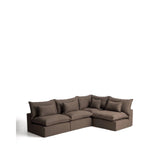 Modulares 6-Sitzer-Ecksofa Anarela mit abnehmbarem Bezug aus 100 % Leinen in Taupe, 327 x 217 cm / 217 x 327 cm, FSC Mix Credit von Kave Home – Bild 5