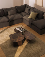 Modulares 6-Sitzer-Ecksofa Anarela mit abnehmbarem Bezug aus 100 % Leinen in Taupe, 347 x 307 cm, FSC Mix Credit von Kave Home – Bild 2