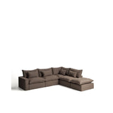 Modulares 6-Sitzer-Ecksofa Anarela mit abnehmbarem Bezug aus 100 % Leinen in Taupe, 347 x 307 cm, FSC Mix Credit von Kave Home – Bild 6