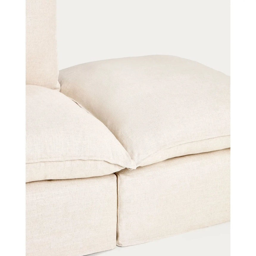 Modulares 6-Sitzer-Ecksofa Anarela mit abnehmbarem Bezug aus Leinen und Viskose in Beige, 307 x 347 cm, FSC Mix Credit von Kave Home – Bild 10