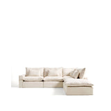 Modulares 6-Sitzer-Ecksofa Anarela mit abnehmbarem Bezug aus Leinen und Viskose in Beige, 347 x 307 cm, FSC Mix Credit von Kave Home – Bild 1