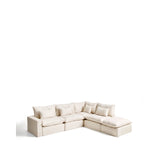 Modulares 6-Sitzer-Ecksofa Anarela mit abnehmbarem Bezug aus Leinen und Viskose in Beige, 347 x 307 cm, FSC Mix Credit von Kave Home – Bild 7