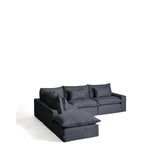 Modulares 6-Sitzer-Ecksofa Anarela mit abnehmbarem Bezug aus Leinen und Viskose in Dunkelgrau, 307 x 347 cm, FSC Mix Credit von Kave Home – Bild 4