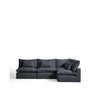 Modulares 6-Sitzer-Ecksofa Anarela mit abnehmbarem Bezug aus Leinen und Viskose in Dunkelgrau, 327 x 217 cm / 217 x 327 cm, FSC Mix Credit von Kave Home – Bild 1