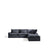 Modulares 6-Sitzer-Ecksofa Anarela mit abnehmbarem Bezug aus Leinen und Viskose in Dunkelgrau, 347 x 307 cm, FSC Mix Credit von Kave Home – Bild 1
