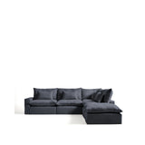 Modulares 6-Sitzer-Ecksofa Anarela mit abnehmbarem Bezug aus Leinen und Viskose in Dunkelgrau, 347 x 307 cm, FSC Mix Credit von Kave Home – Bild 1