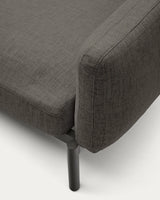 Modulares Outdoor-Ecksofa Sorells mit 5 Sitzplätzen mit grauer Polsterung und grauem Aluminium, mit Tischen aus Teakholz, 277 x 446 cm, FSC 100 %   von Kave Home – Produktbild 5