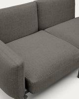 Modulares Outdoor-Sofa Sorells mit 3 Sitzplätzen mit grauer Polsterung und grauem Aluminium, mit Tisch aus Teakholz, 341 x 113 cm, FSC 100 % von Kave Home – Produktbild 2