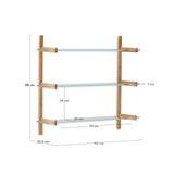 Modulares Regal Sitra 3 Regalbrettern aus Massivholz 110 cm FSC Mix Credit von Kave Home – Bild 3