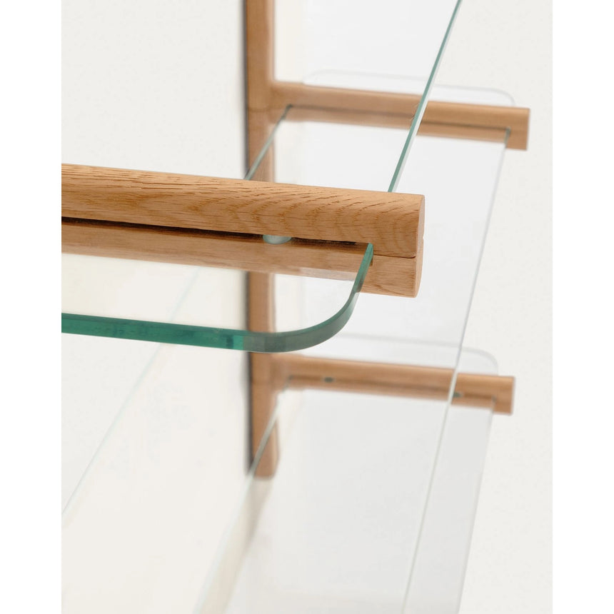 Modulares Regal Sitra 3 Regalbrettern aus Massivholz 110 cm FSC Mix Credit von Kave Home – Bild 5