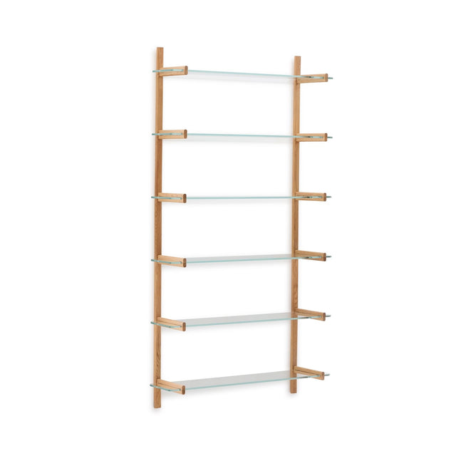 Modulares Regal Sitra 6 Regalbrettern aus Massivholz 110 cm FSC Mix Credit von Kave Home – Bild 1