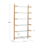 Modulares Regal Sitra 6 Regalbrettern aus Massivholz 110 cm FSC Mix Credit von Kave Home – Bild 3