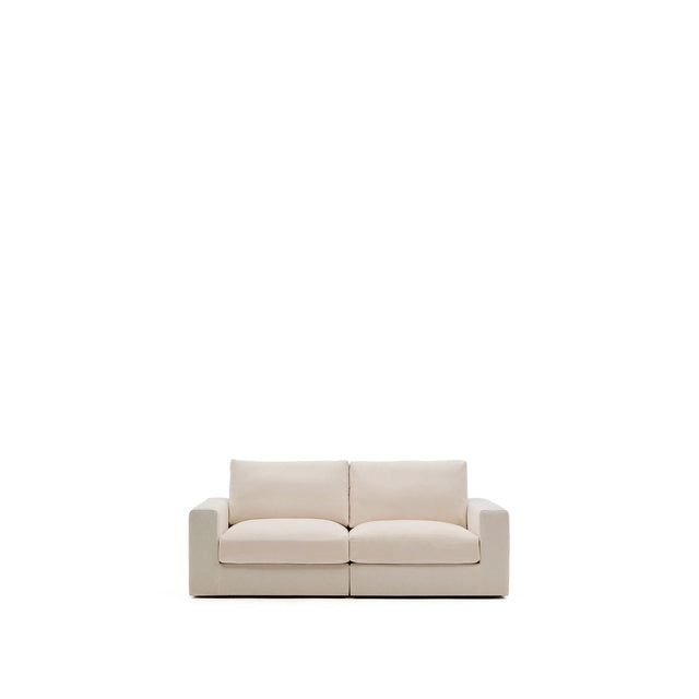 Modulares Sofa Alea für 3 Personen mit abnehmbarem Bezug aus Chenille in Beige, 220 cm von Kave Home – Bild 1
