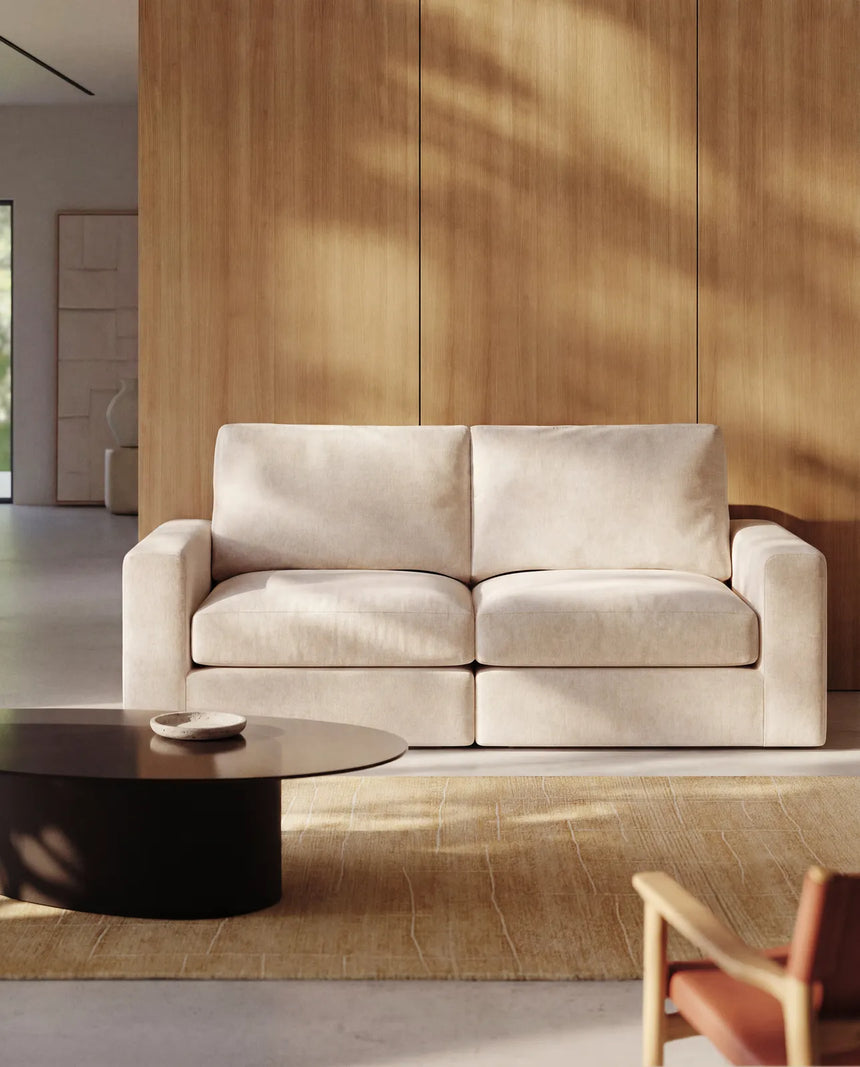 Modulares Sofa Alea für 3 Personen mit abnehmbarem Bezug aus Chenille in Beige, 220 cm von Kave Home – Bild 2