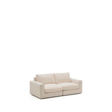 Modulares Sofa Alea für 3 Personen mit abnehmbarem Bezug aus Chenille in Beige, 220 cm von Kave Home – Bild 4