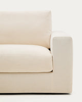 Modulares Sofa Alea für 3 Personen mit abnehmbarem Bezug aus Chenille in Ecru, 220 cm von Kave Home – Produktbild 8