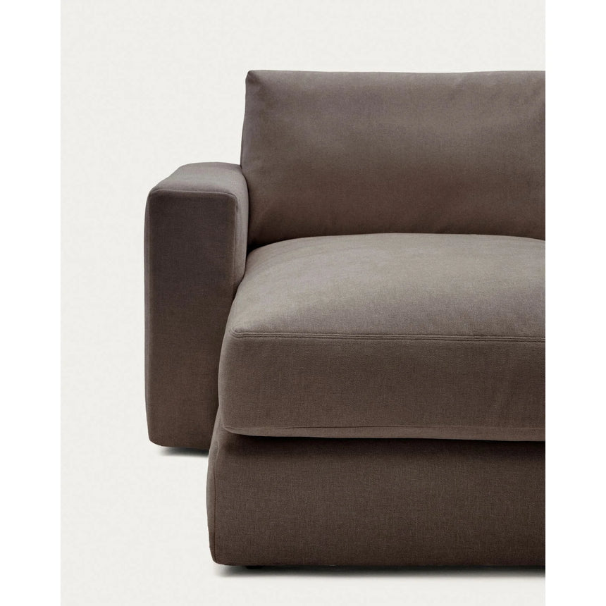 Modulares Sofa Alea für 3 Personen mit abnehmbarem Bezug aus Chenille mit Chaiselongue links, 220 cm von Kave Home – Bild 6
