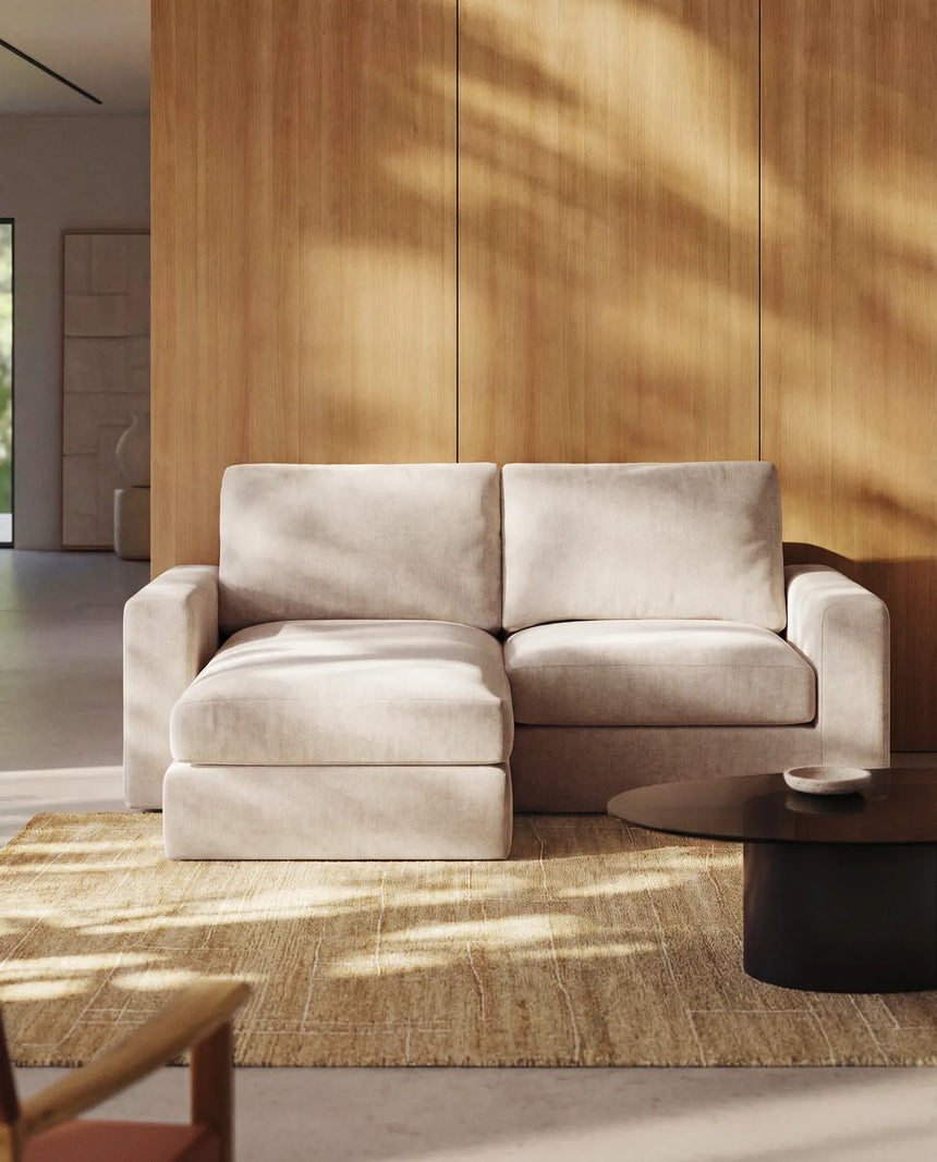 Modulares Sofa Alea für 3 Personen mit abnehmbarem Bezug aus Chenille mit Chaiselongue links in Beige, 220 cm von Kave Home – Bild 2