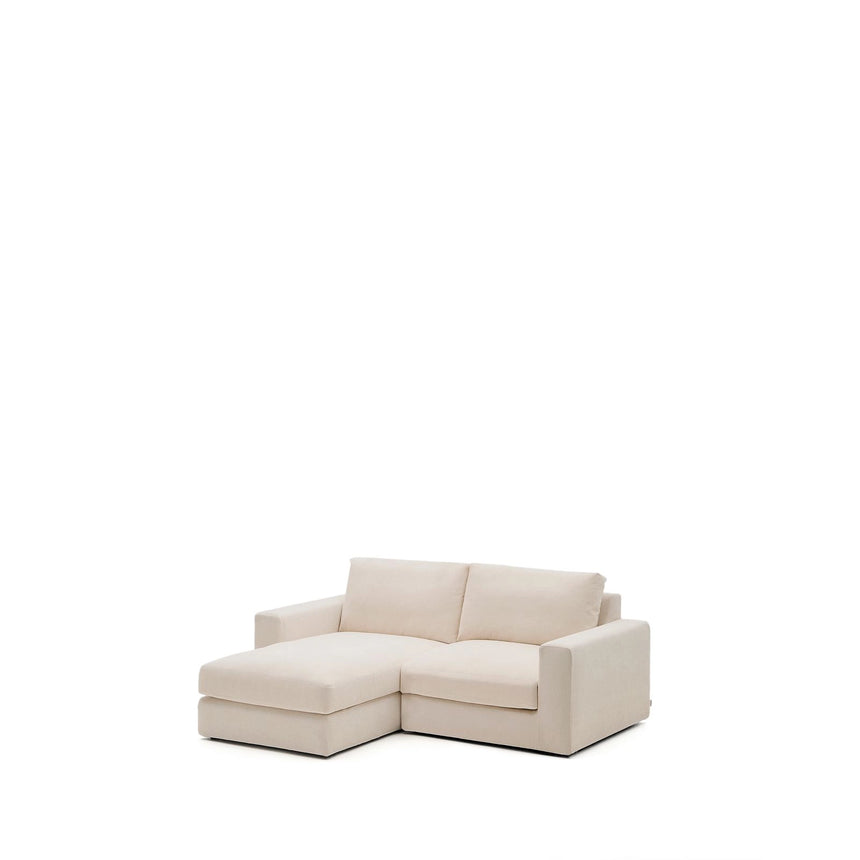 Modulares Sofa Alea für 3 Personen mit abnehmbarem Bezug aus Chenille mit Chaiselongue links in Beige, 220 cm von Kave Home – Bild 3