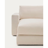 Modulares Sofa Alea für 3 Personen mit abnehmbarem Bezug aus Chenille mit Chaiselongue links in Beige, 220 cm von Kave Home – Bild 6
