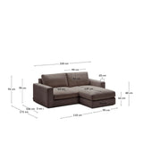Modulares Sofa Alea für 3 Personen mit abnehmbarem Bezug aus Chenille mit Chaiselongue rechts, 220 cm von Kave Home – Bild 3