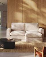 Modulares Sofa Alea für 3 Personen mit abnehmbarem Bezug aus Chenille mit Chaiselongue rechts in Beige, 220 cm von Kave Home – Bild 2