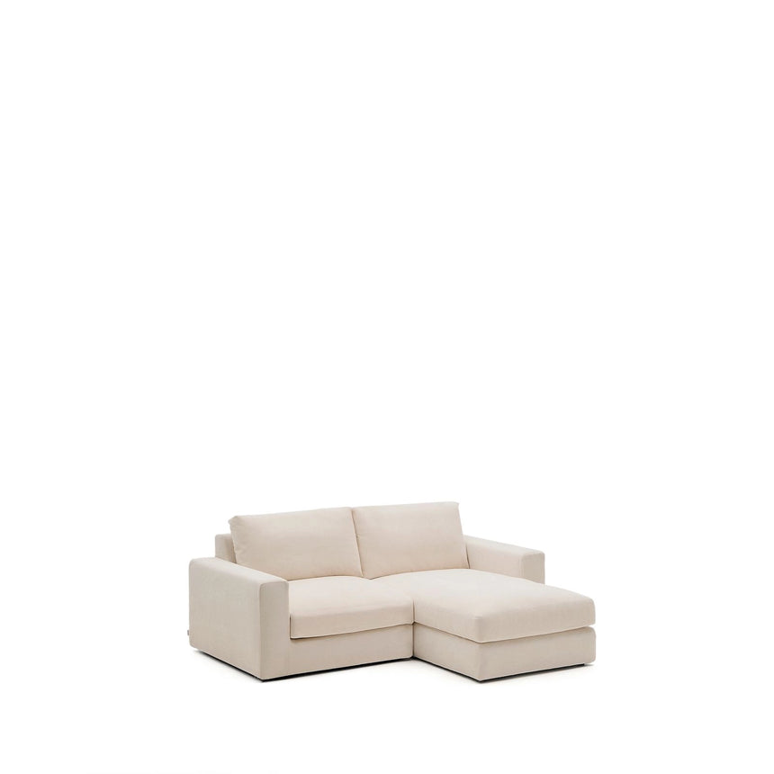 Modulares Sofa Alea für 3 Personen mit abnehmbarem Bezug aus Chenille mit Chaiselongue rechts in Beige, 220 cm von Kave Home – Bild 4