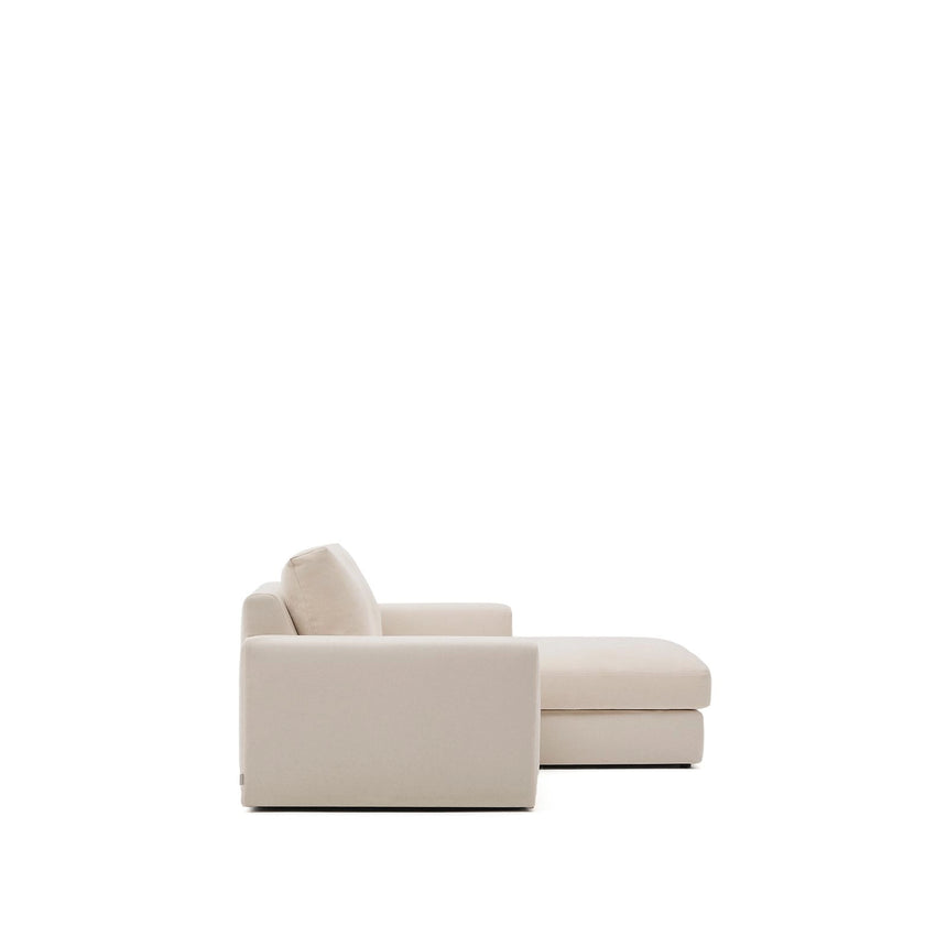 Modulares Sofa Alea für 3 Personen mit abnehmbarem Bezug aus Chenille mit Chaiselongue rechts in Beige, 220 cm von Kave Home – Bild 5