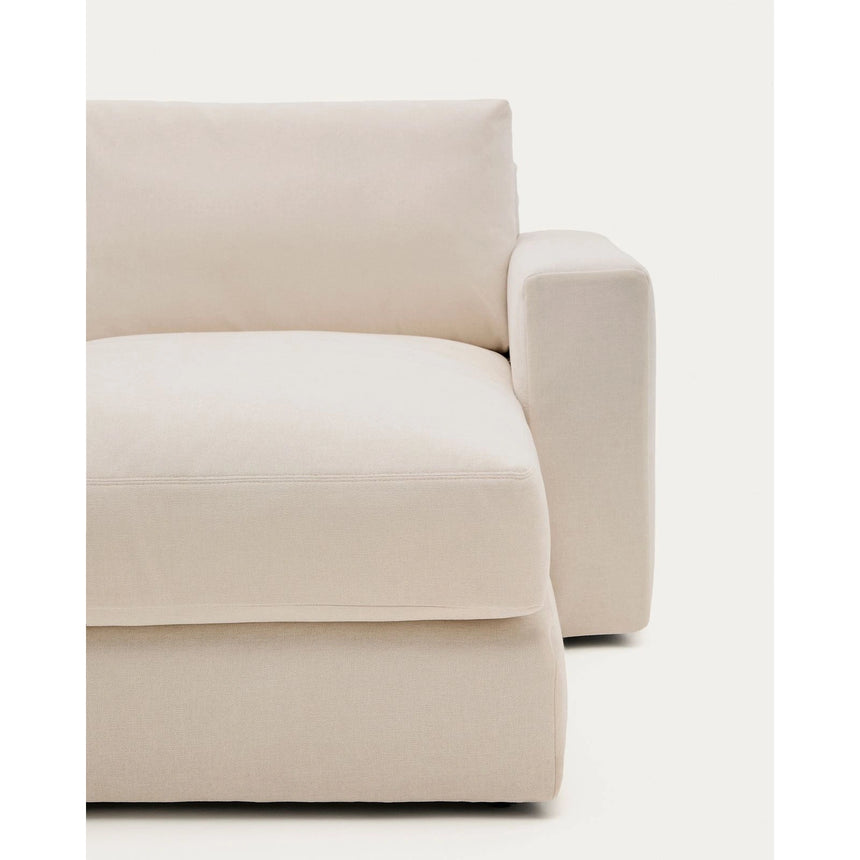 Modulares Sofa Alea für 3 Personen mit abnehmbarem Bezug aus Chenille mit Chaiselongue rechts in Beige, 220 cm von Kave Home – Bild 7