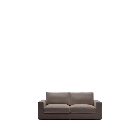 Modulares Sofa Alea für 3 Personen mit abnehmbarem Bezug aus dunkelbrauner Chenille, 220 cm von Kave Home – Produktbild 1