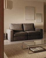 Modulares Sofa Alea für 3 Personen mit abnehmbarem Bezug aus dunkelbrauner Chenille, 220 cm von Kave Home – Produktbild 2