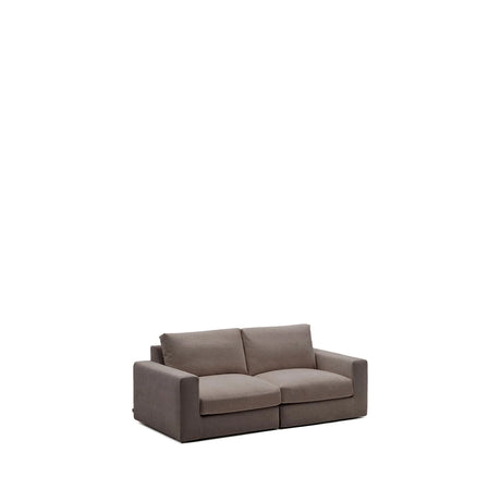 Modulares Sofa Alea für 3 Personen mit abnehmbarem Bezug aus dunkelbrauner Chenille, 220 cm von Kave Home – Produktbild 4