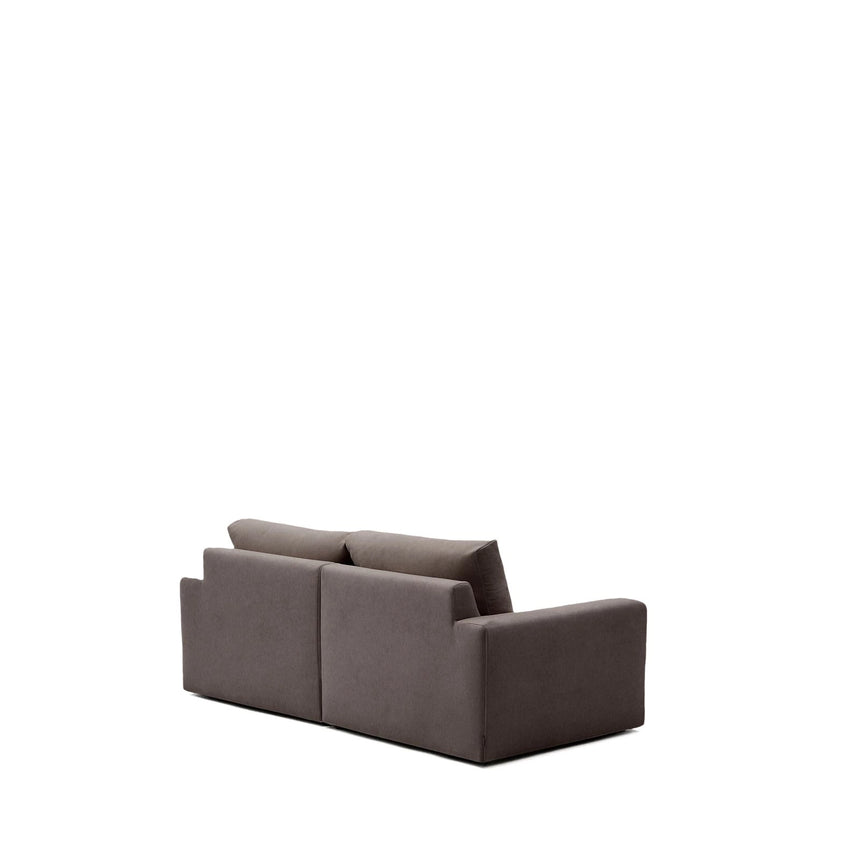 Modulares Sofa Alea für 3 Personen mit abnehmbarem Bezug aus dunkelbrauner Chenille, 220 cm von Kave Home – Produktbild 6