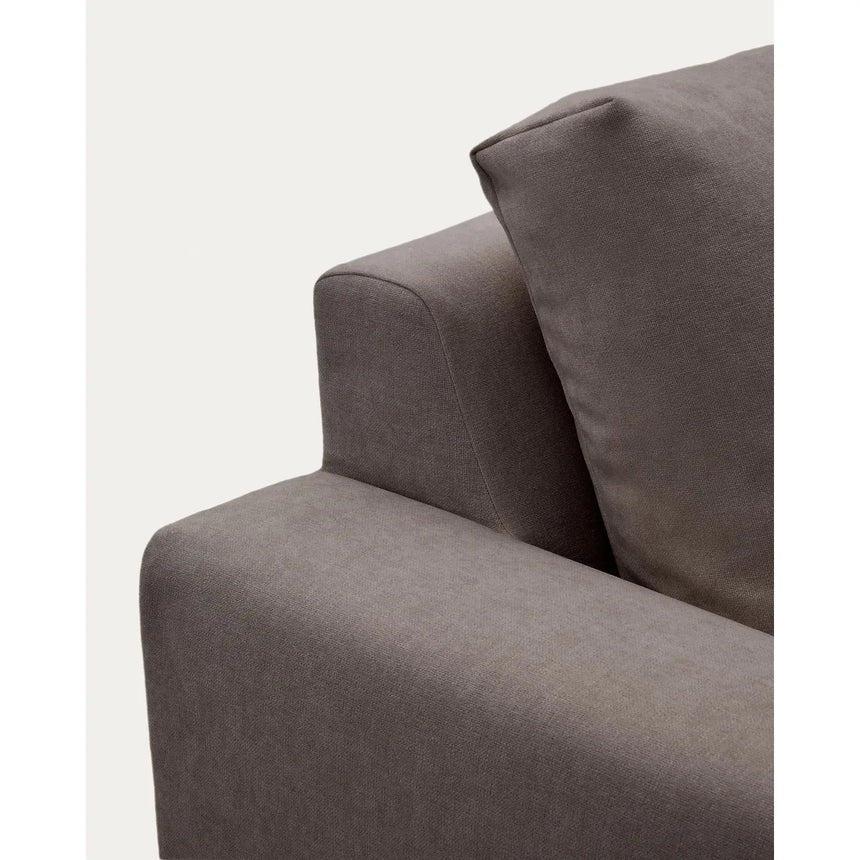 Modulares Sofa Alea für 3 Personen mit abnehmbarem Bezug aus dunkelbrauner Chenille, 220 cm von Kave Home – Produktbild 8