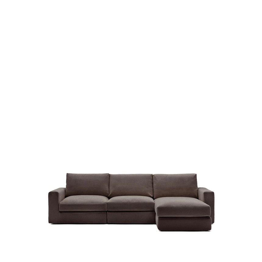 Modulares Sofa Alea für 4 Personen mit abnehmbarem Bezug aus Chenille mit Chaiselongue rechts, 310 cm von Kave Home – Bild 1