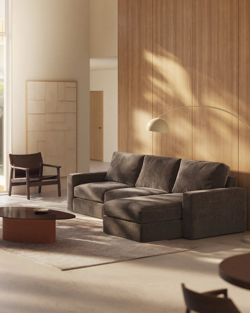 Modulares Sofa Alea für 4 Personen mit abnehmbarem Bezug aus Chenille mit Chaiselongue rechts, 310 cm von Kave Home – Bild 2