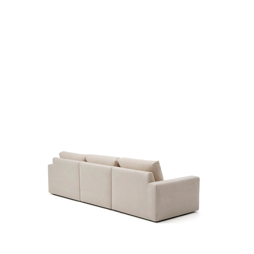 Modulares Sofa Alea für 4 Personen mit abnehmbarem Bezug aus Chenille mit Chaiselongue rechts in Beige, 310 cm von Kave Home – Bild 6