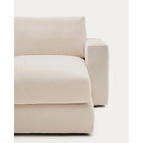 Modulares Sofa Alea für 4 Personen mit abnehmbarem Bezug aus Chenille mit Chaiselongue rechts in Beige, 310 cm von Kave Home – Bild 7