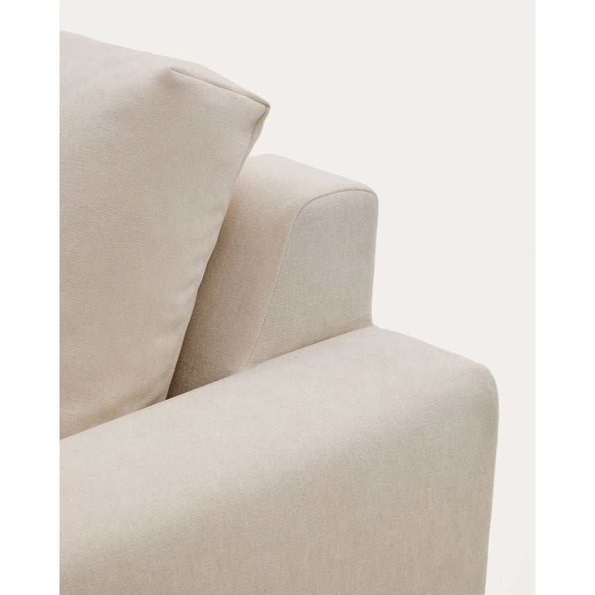 Modulares Sofa Alea für 5 Personen mit abnehmbarem Bezug aus Chenille mit Chaiselongue links in Beige, 340 cm von Kave Home – Bild 10