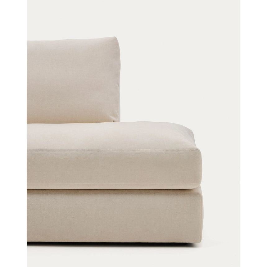 Modulares Sofa Alea für 5 Personen mit abnehmbarem Bezug aus Chenille mit Chaiselongue links in Beige, 340 cm von Kave Home – Bild 6