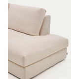 Modulares Sofa Alea für 5 Personen mit abnehmbarem Bezug aus Chenille mit Chaiselongue links in Beige, 340 cm von Kave Home – Bild 7