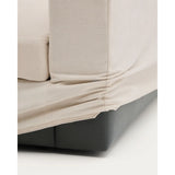 Modulares Sofa Alea für 5 Personen mit abnehmbarem Bezug aus Chenille mit Chaiselongue links in Beige, 340 cm von Kave Home – Bild 9
