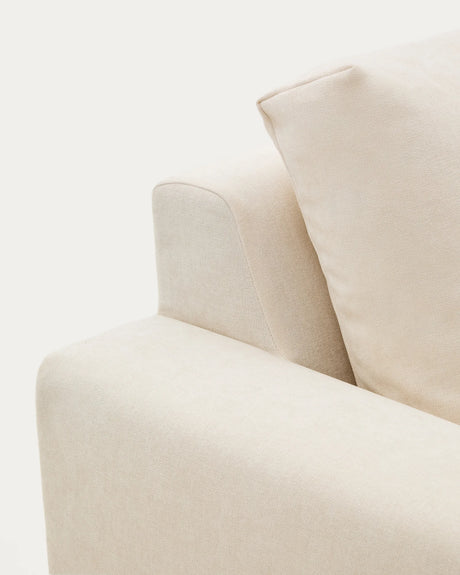 Modulares Sofa Alea für 5 Personen mit abnehmbarem Bezug aus Chenille mit Chaiselongue links in Ecru, 340 cm von Kave Home – Produktbild 12