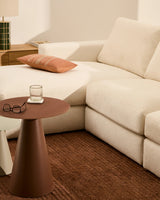Modulares Sofa Alea für 5 Personen mit abnehmbarem Bezug aus Chenille mit Chaiselongue links in Ecru, 340 cm von Kave Home – Produktbild 4